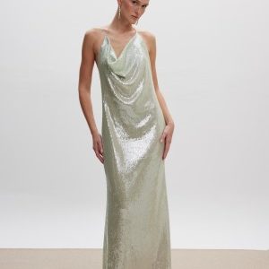 Irina Sequin Maxi Dress Mint