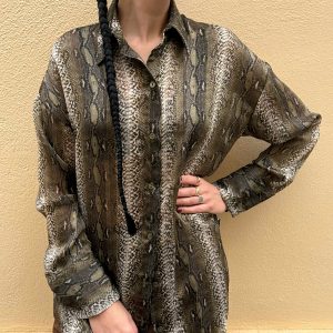 Snake Skin Green Shirt