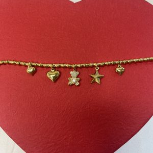 Teddy Love Gold Charm