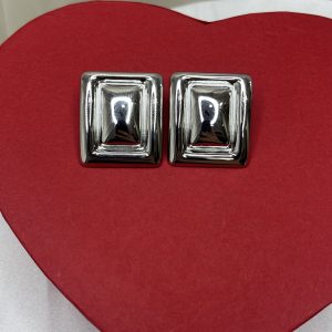 Silver Frame Earrings