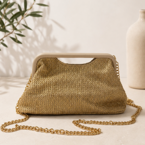 RAFFIA FRAME BAG